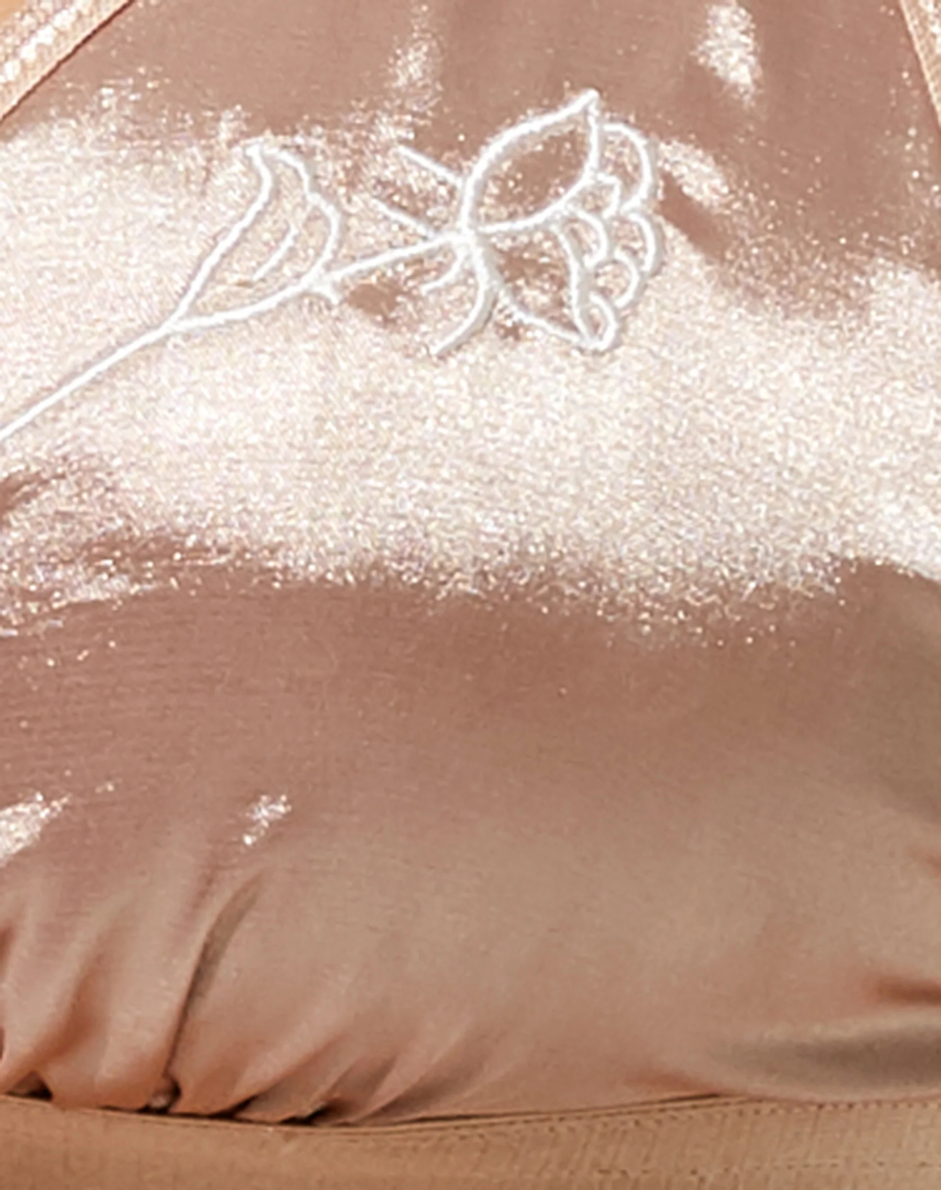 Joella Triangle Bra in Satin Rose Gold - Image 8