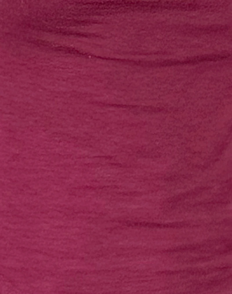 Jojes Jersey Tee in Burgundy - Image 6