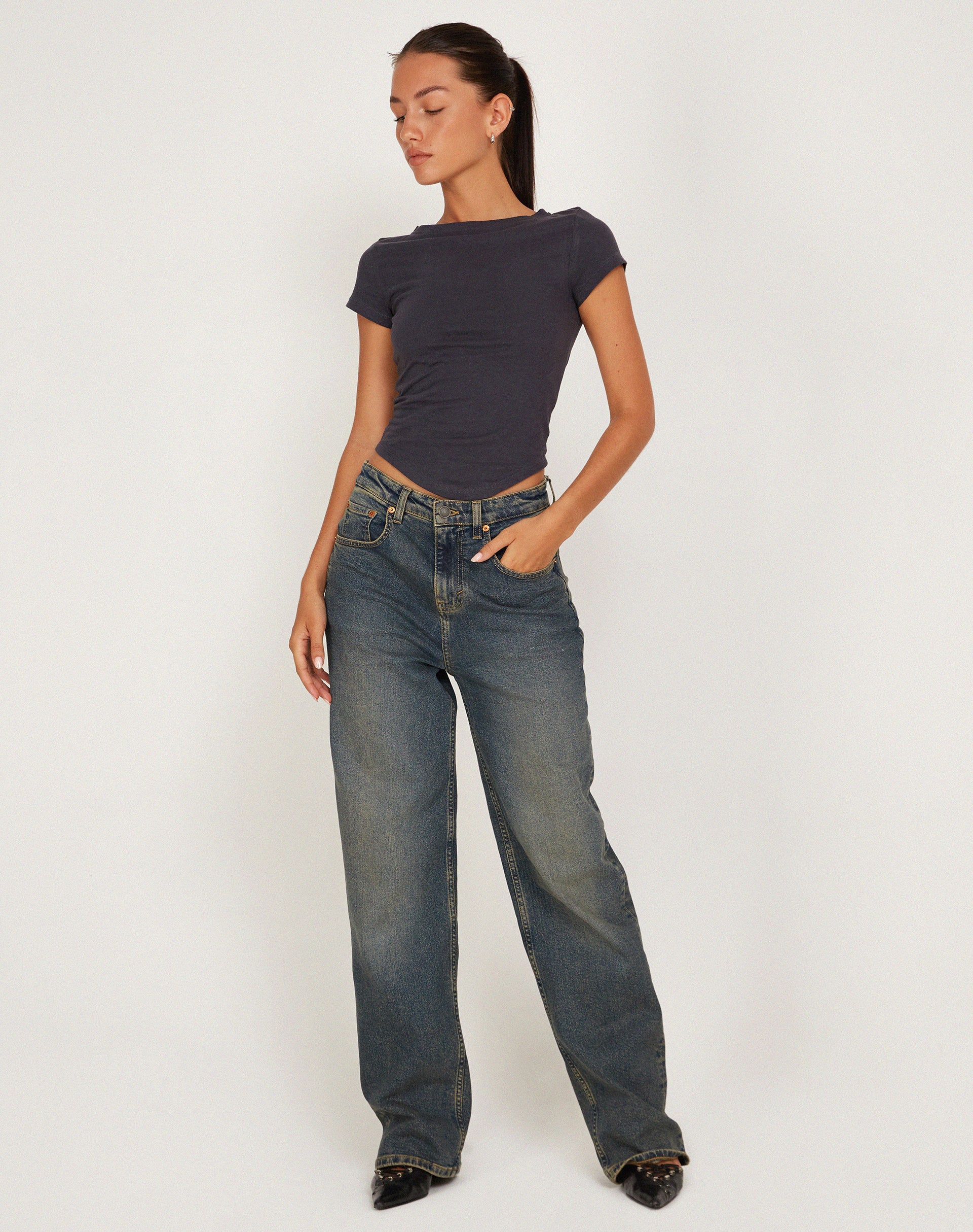 Jojes Jersey Tee in Ocean Storm - Image 4