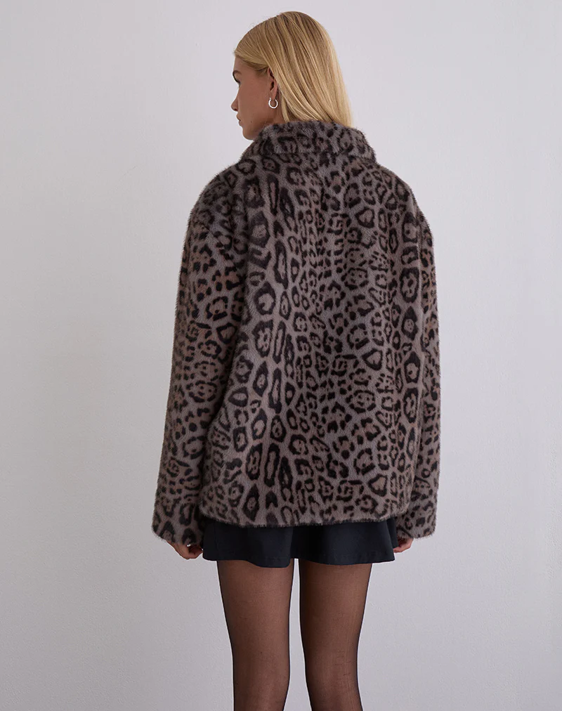Joji Jacket in Warm Grey Leopard - Image 5
