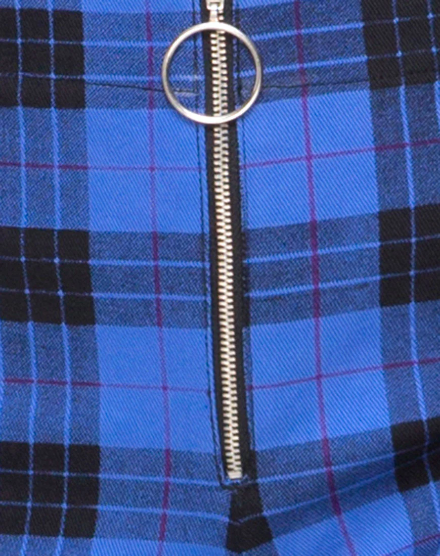 Jolim Tapered Trouser in Tartan Blue - Image 5