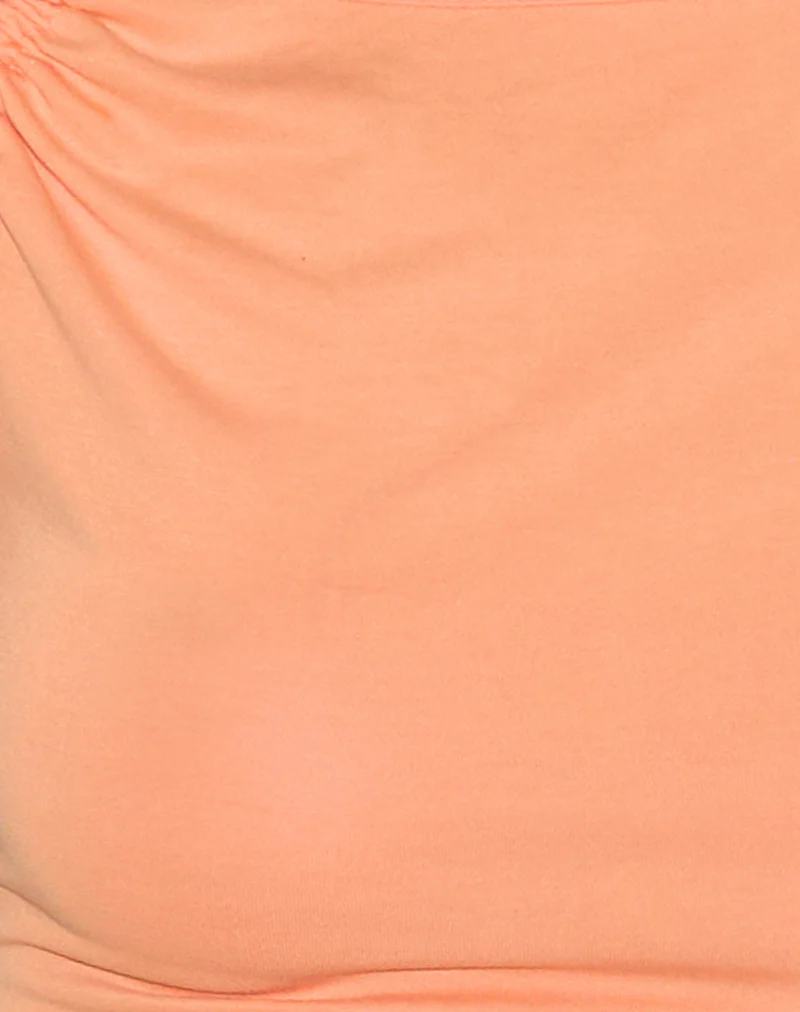Jophiel Cut Shoulder Top in Cupro Coral - Image 6
