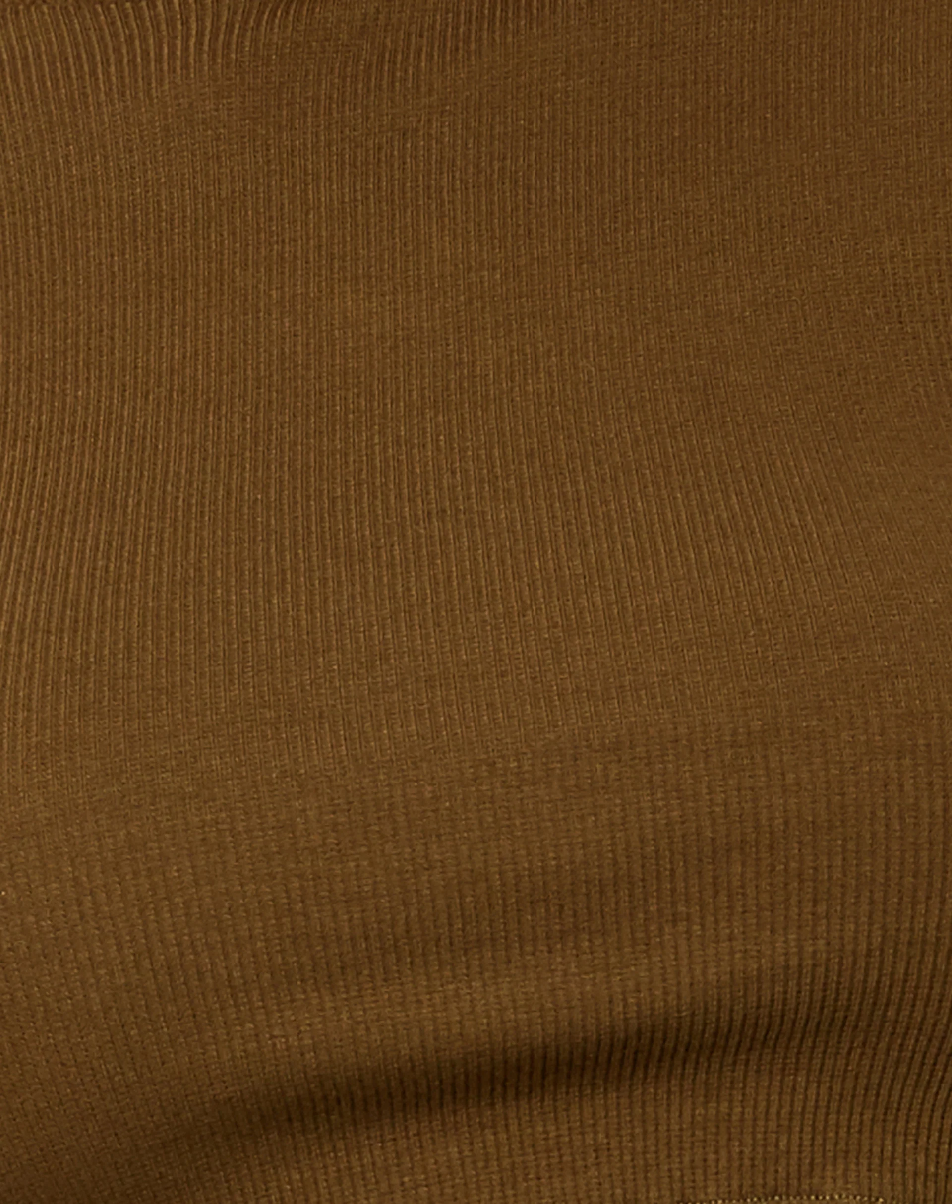 Jorja Crop Top in Rib Military Olive - Image 5