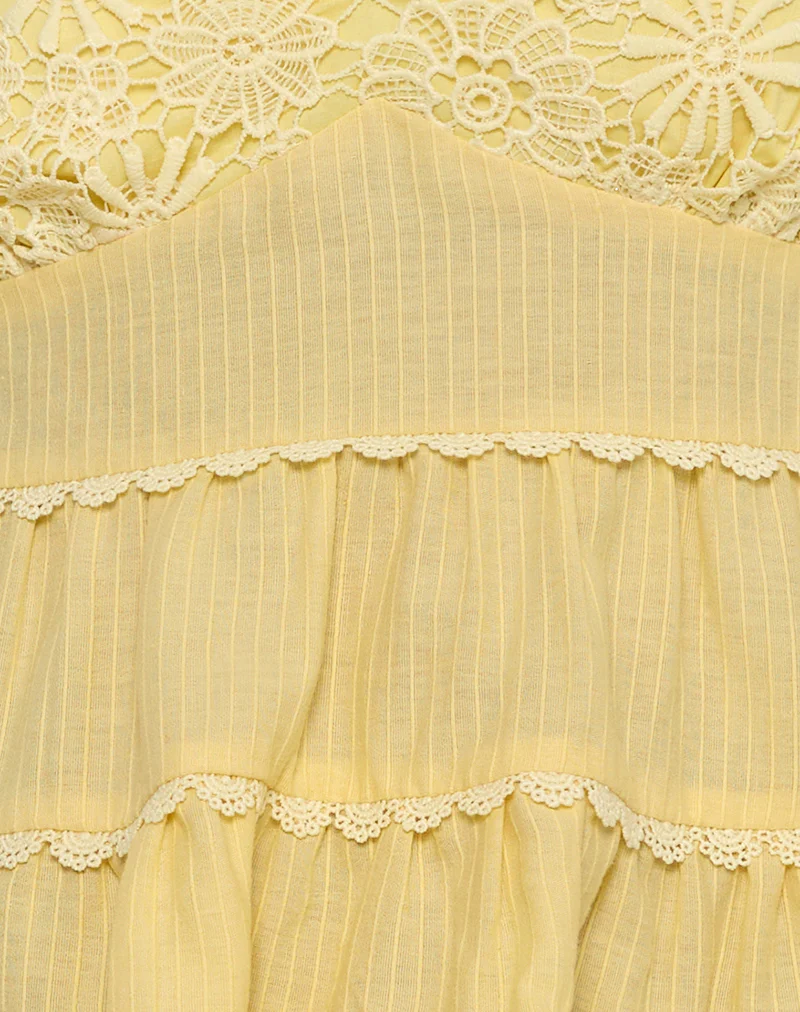 Juanita Frill Halterneck Top in Yellow - Image 6