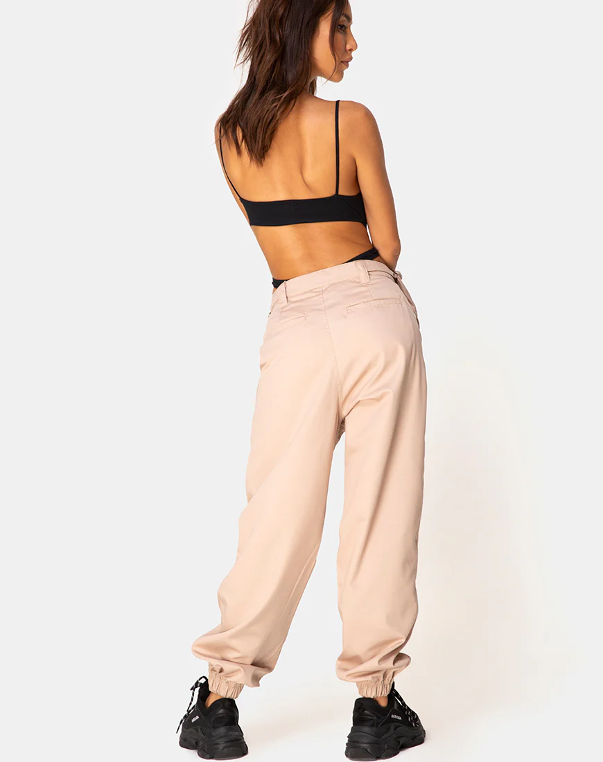 Jubie Cargo Trouser in Tan Drill - Image 4