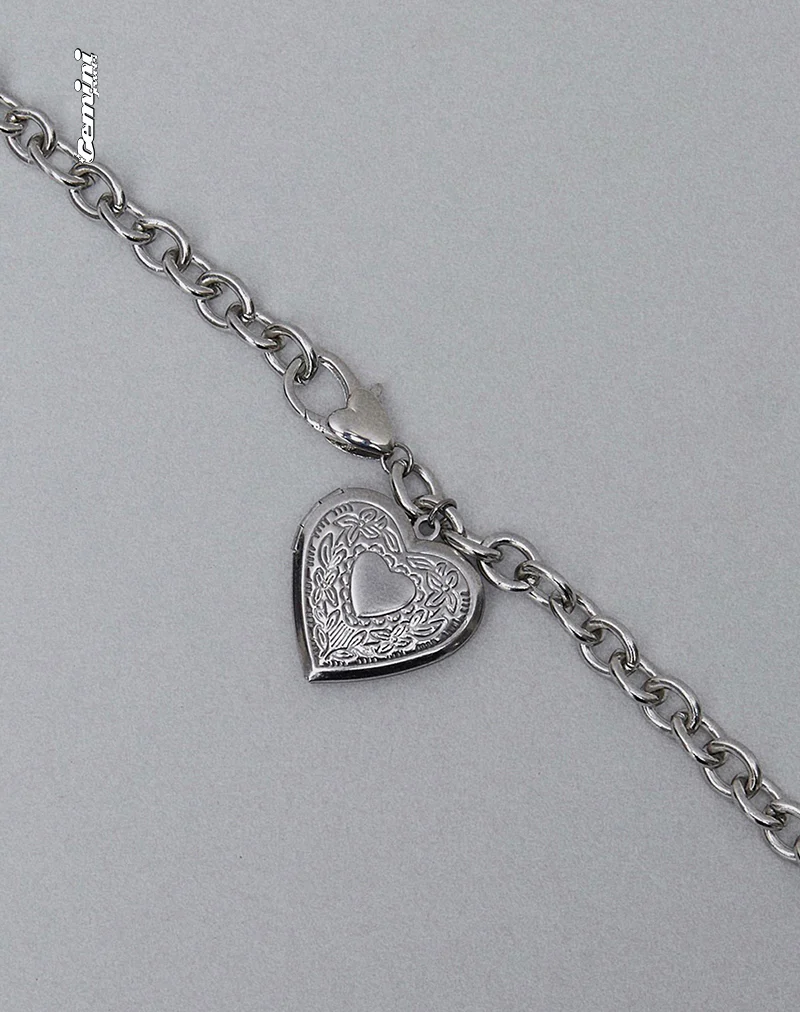 Jude Chunky Heart Necklace by Gemini Jewels - Image 4