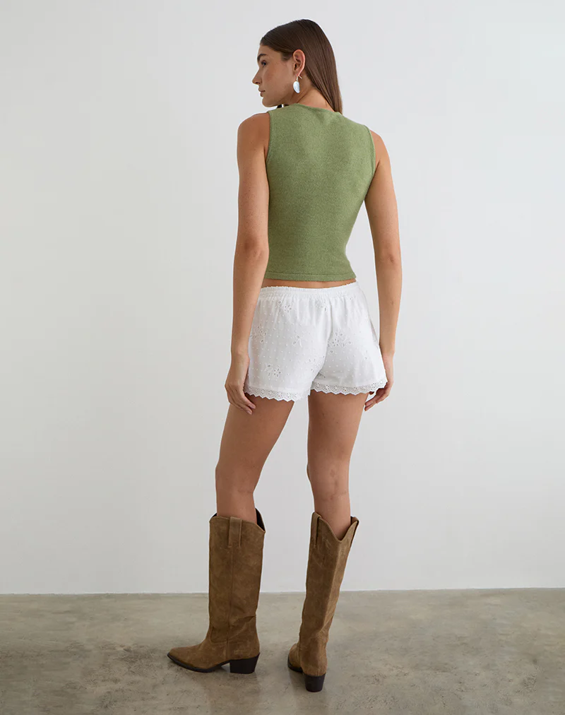 Judy Boxer Short in Broderie White - Image 5