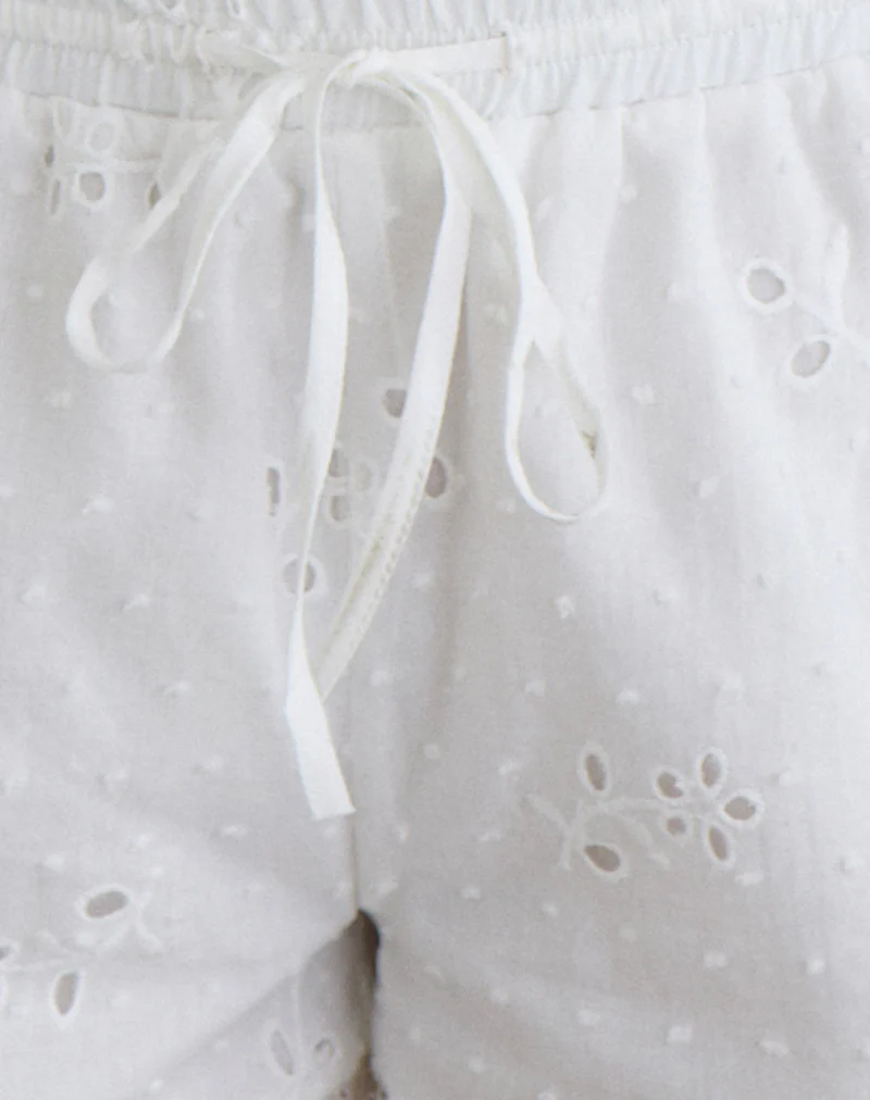 Judy Boxer Short in Broderie White - Image 6