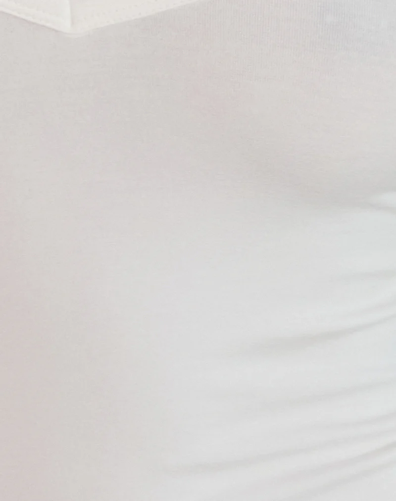 Jugo Halterneck Top in Ivory with Eyelets - Image 6