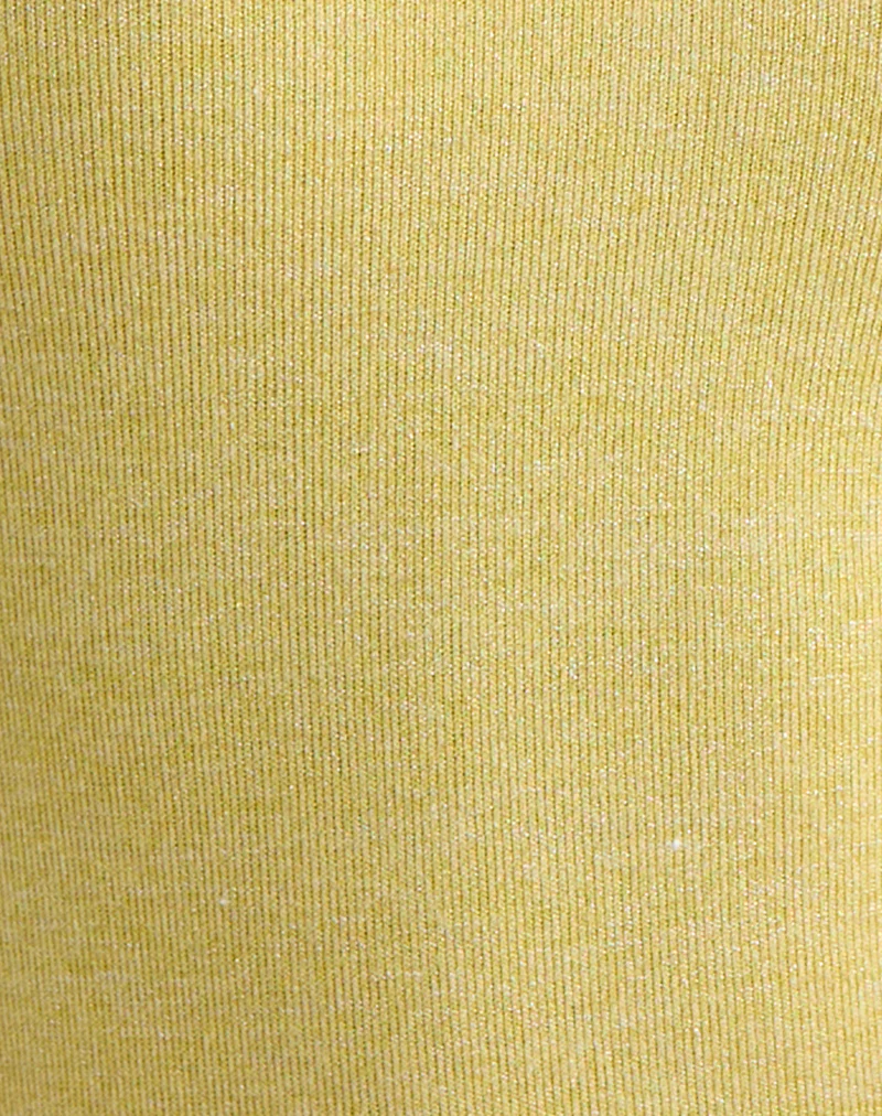 Jules Top in Shimmer Knit Yellow - Image 7