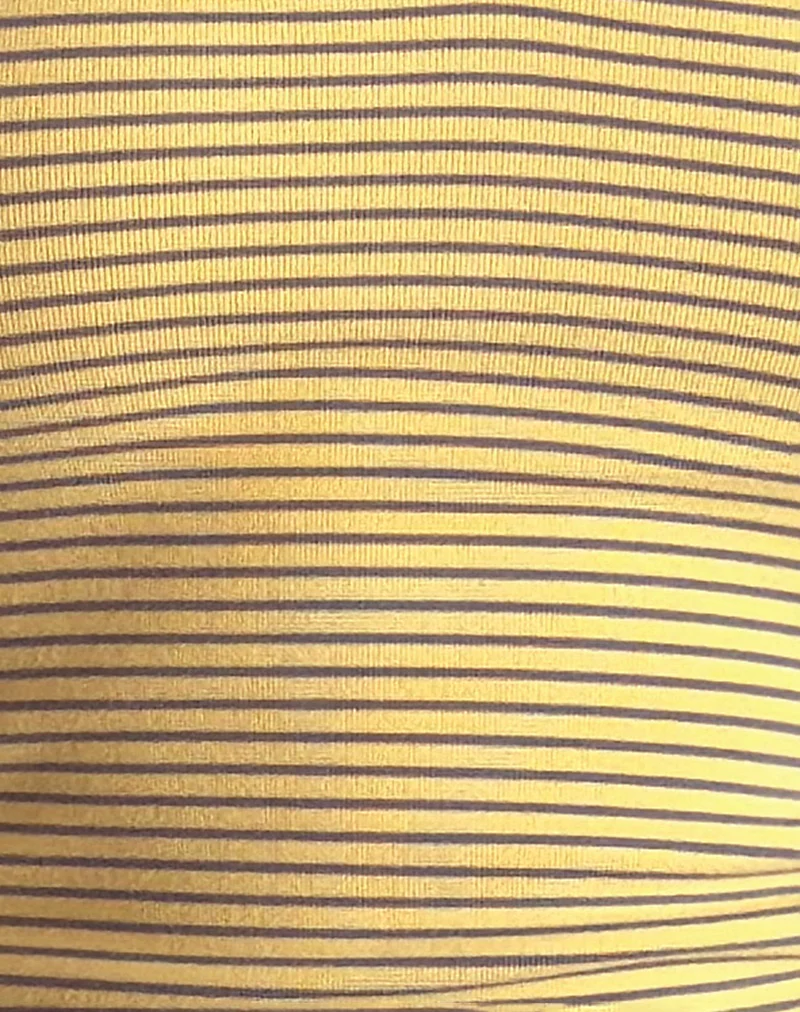 Jules Top in Stripe Jersey Yellow Grey - Image 6