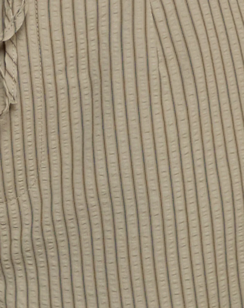 Juria Trouser in Neutral Khaki Stripe - Image 6