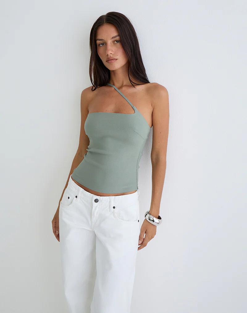 Kacya Asymmetric Top in Grey - Image 2