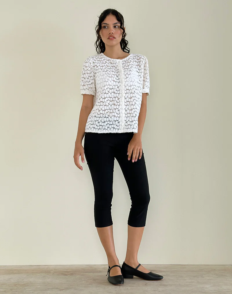 Kaelyn Top in Dahlia Lace Ivory - Image 3