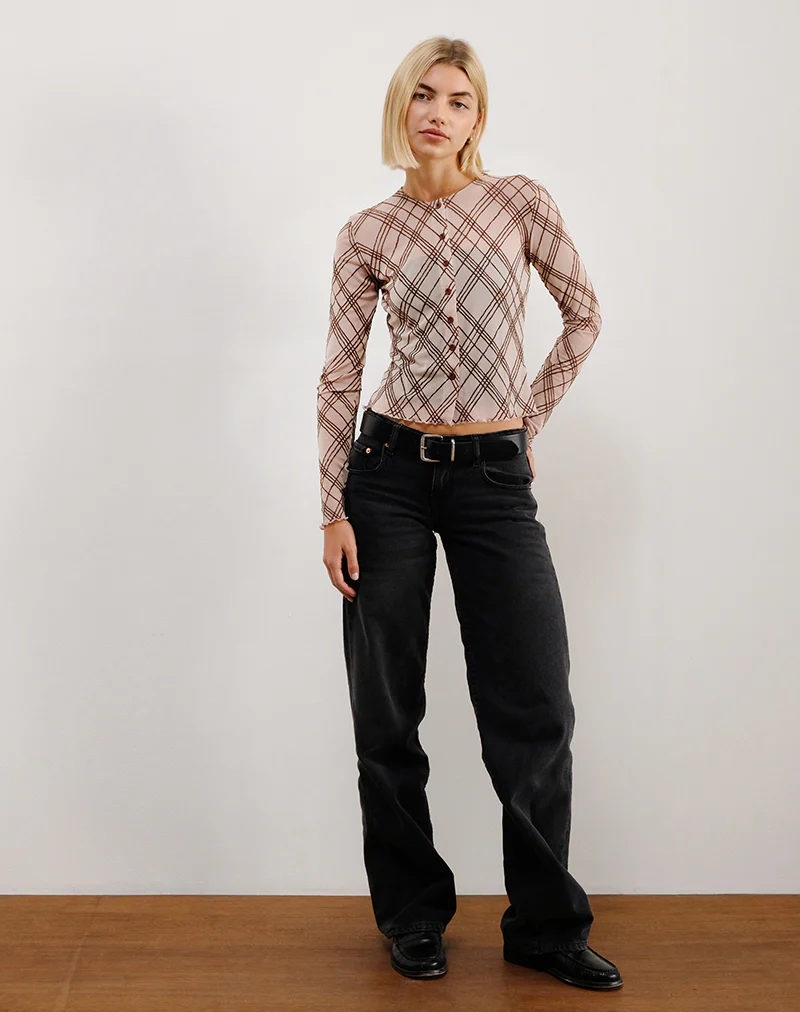 Kahula Shirt in Sketchy Stripe Nude - Image 5