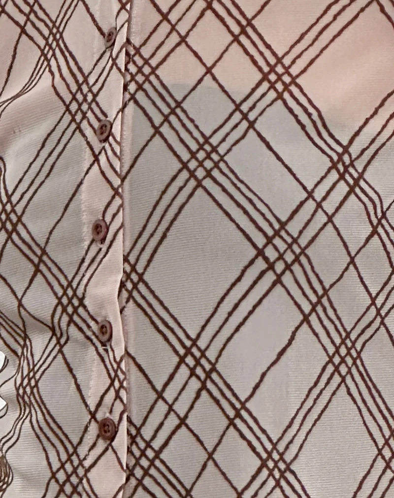 Kahula Shirt in Sketchy Stripe Nude - Image 6