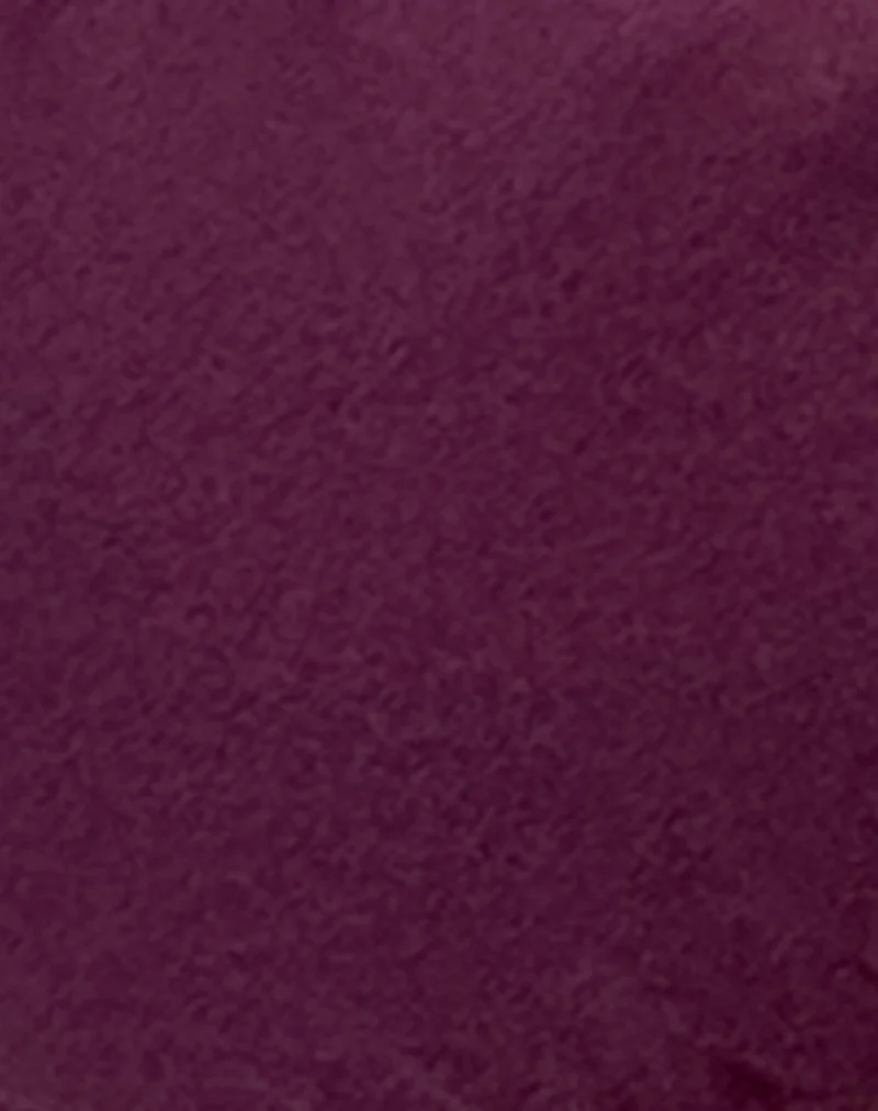 Kaia Bikini Top in Plum Shimmer - Image 5