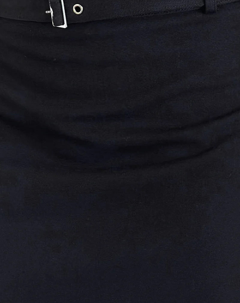 Kaimar Belted Mini Skirt in Black - Image 6