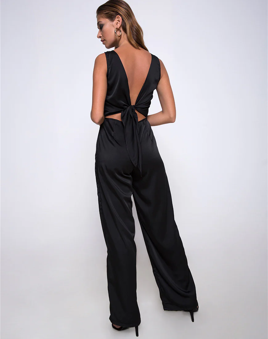 Kaios Cutout Jumpsuit in Black - Image 3