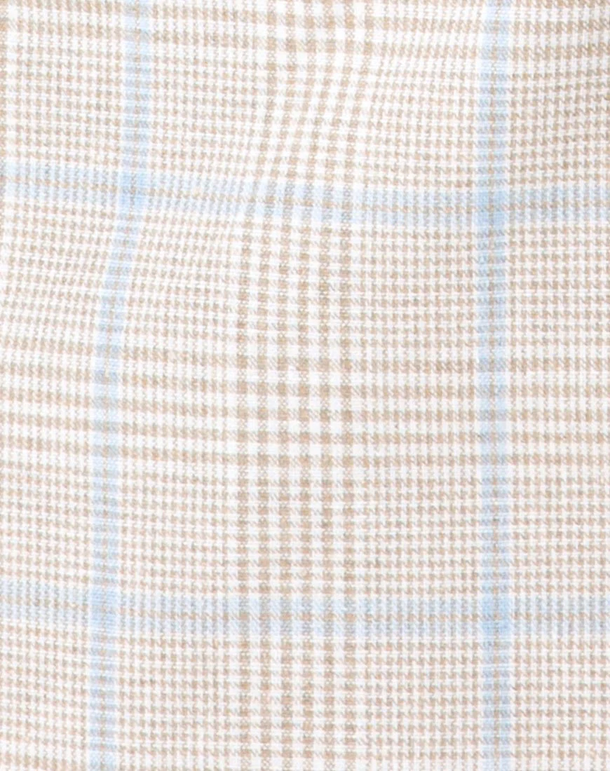 Kaira Crop Top in Tonal Plaid Almond - Image 5