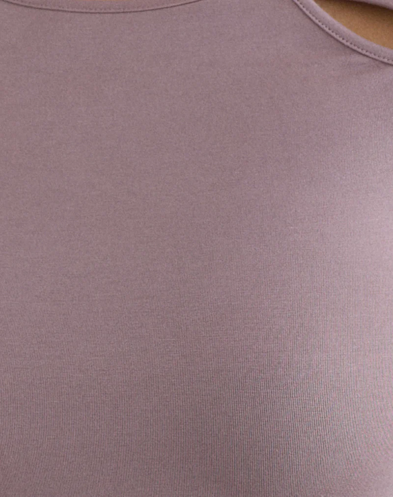 Kalais Long Sleeve Twisted Top in Dusty Mauve - Image 6