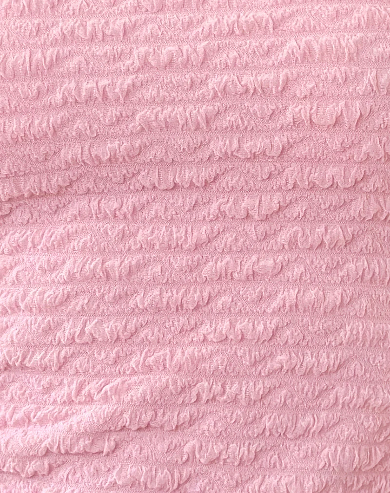 Kalisa Bow Top in Textured Pink - Image 6