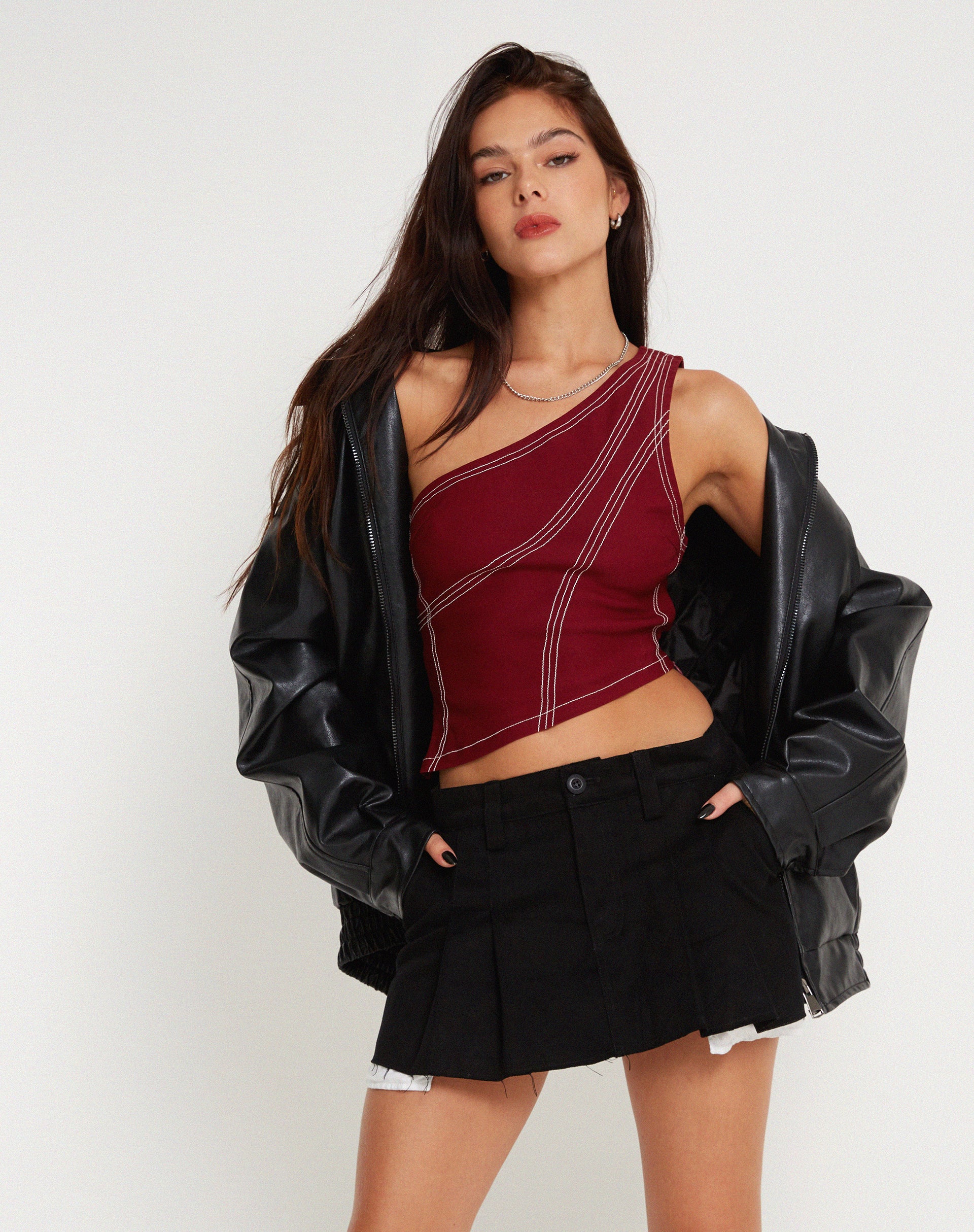 Kamaida Crop Top in Tailoring Redwood - Image 4