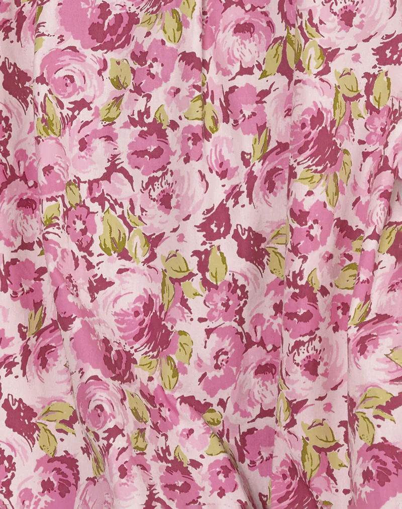 Kamalani Mini Dress in Blossom Floral Pink - Image 5