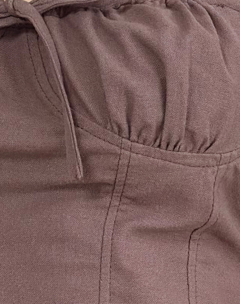 Kamden Cami Top in Linen Deep Taupe - Image 6
