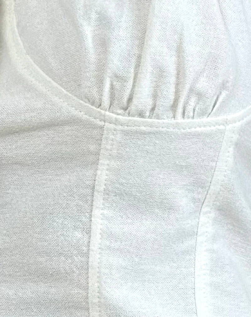 Kamden Cami Top in Linen Ivory - Image 5