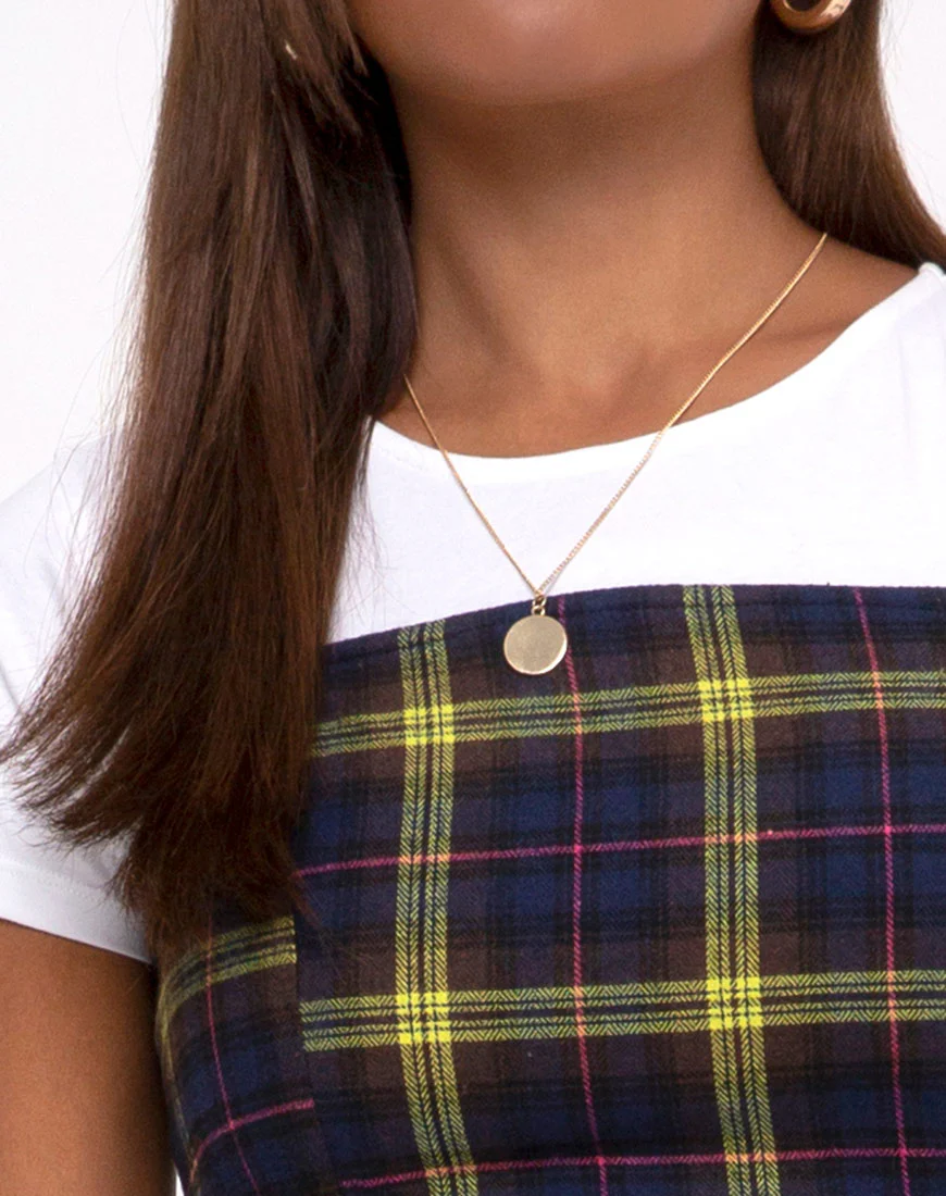 Kaoya Dress in Plaid Brown Yellow Check - Image 5