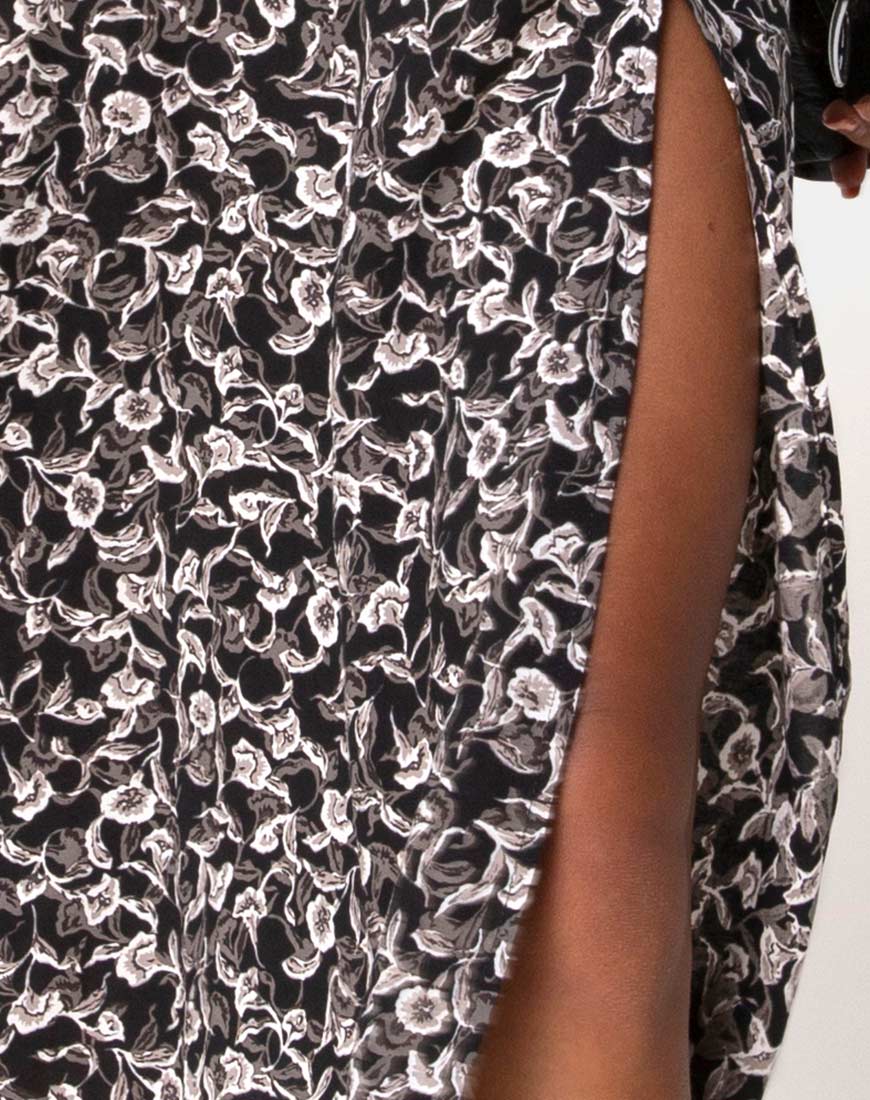 Kaoya Midi Dress in Wild Tulip Black - Image 5