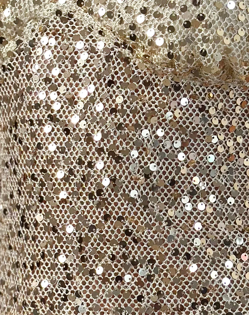 Karachi Triangle Cami Top in Sequin Gold - Image 5