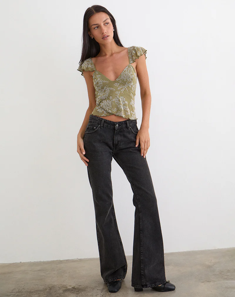 Karaji Top in Moss Petal Olive - Image 4