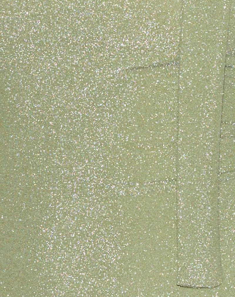 Karasi Tie Neck Top in Shimmer Lurex Green - Image 6