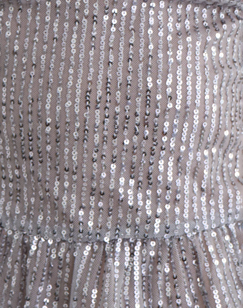 Karka Cami Top in Drape Sequin Grey - Image 6