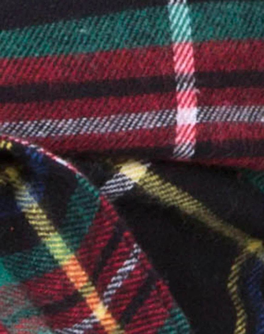 Kasen Bralet in Red Green Yellow and Black Plaid - Image 5