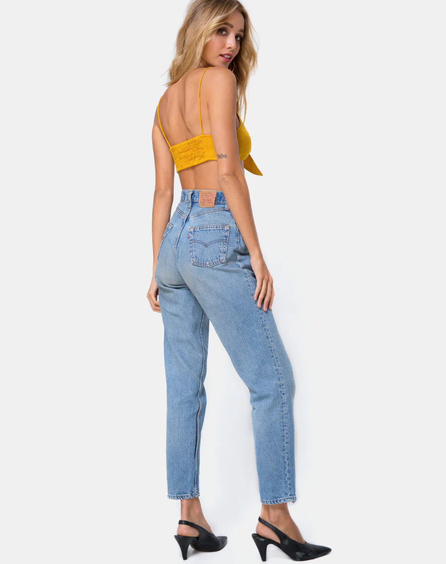 Kasen Bralet in Satin Mustard - Image 4