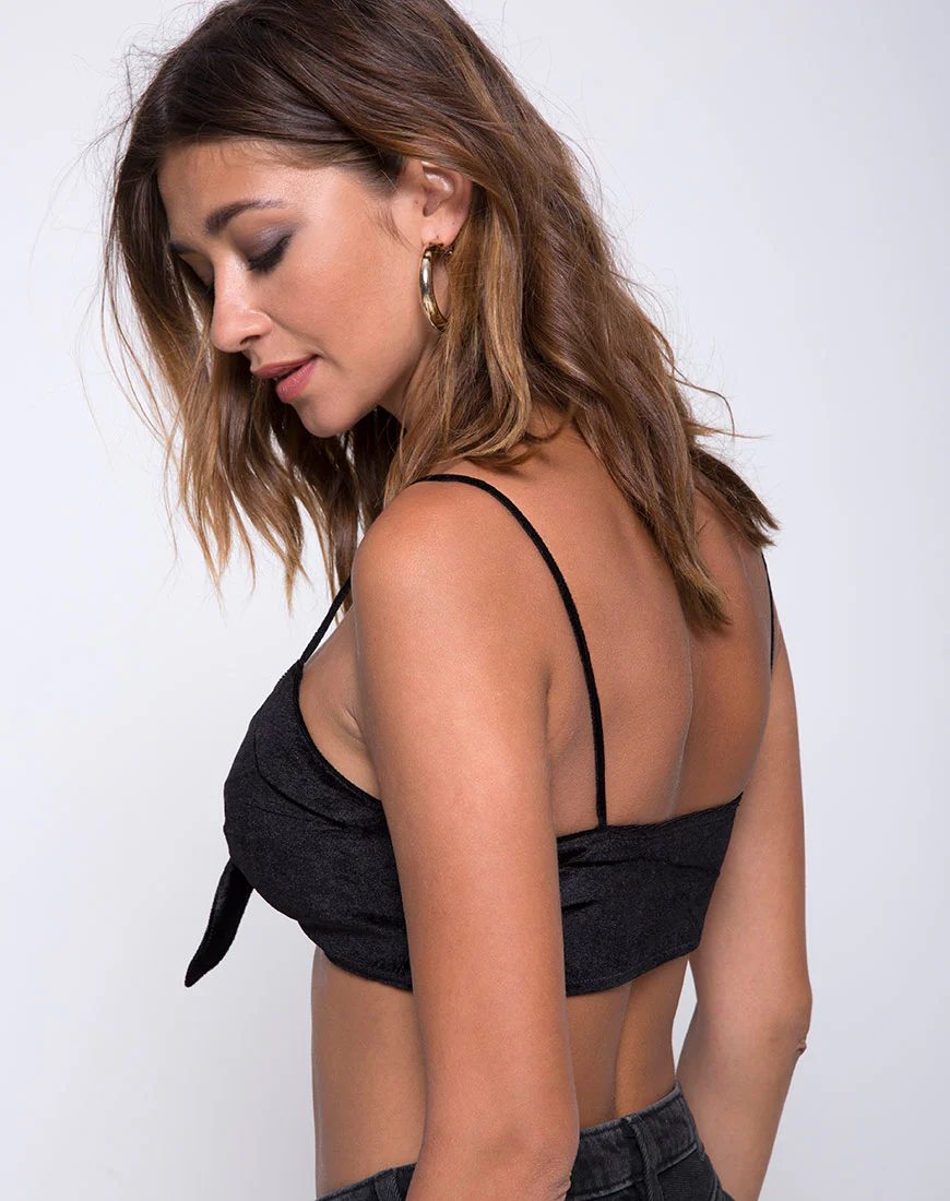 Kasen Bralet in Velvet Black - Image 2