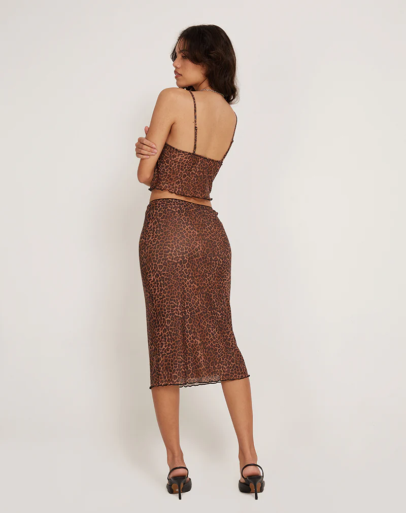 Kasilia Cami Top in Mesh Rar Leopard - Image 5
