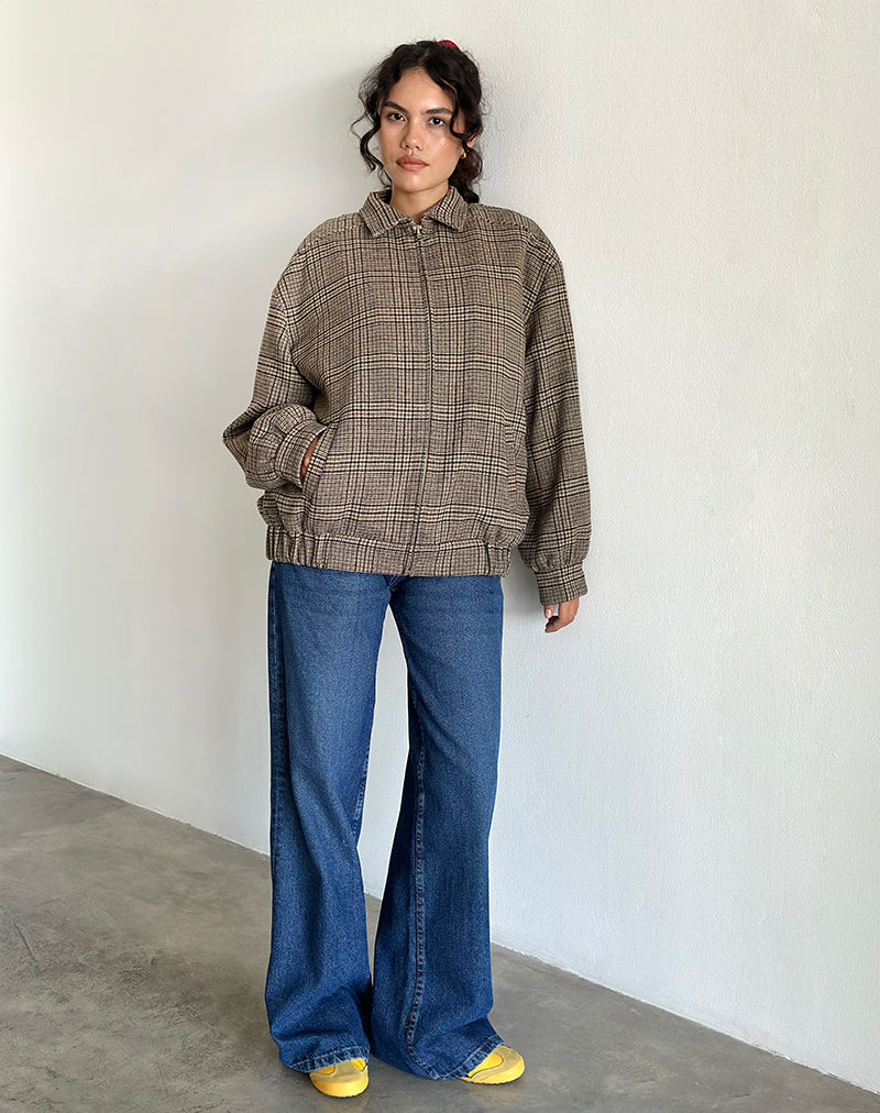 Kassira Jacket in Tonal Brown Check - Image 5