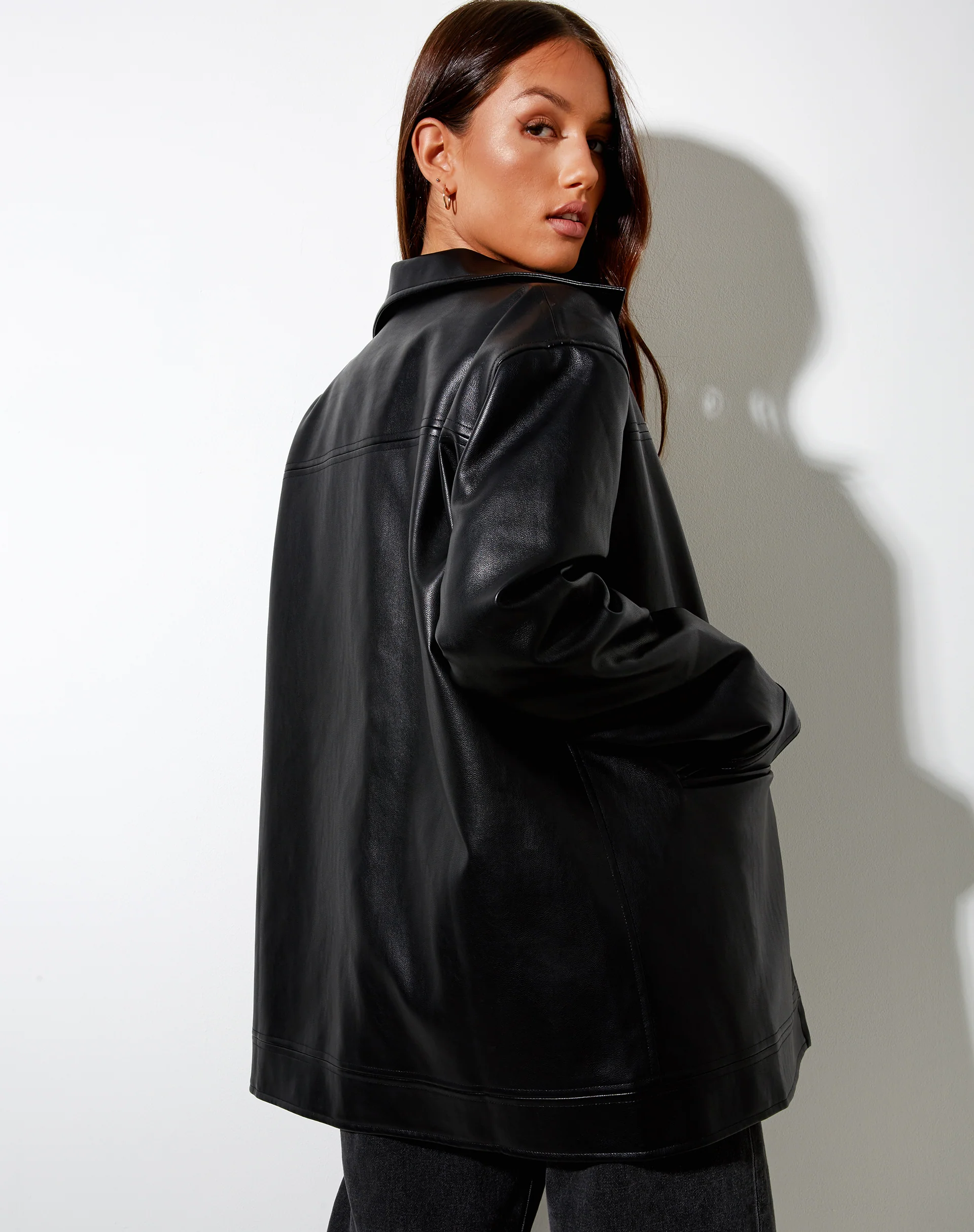 Katana Jacket in Pu Black - Image 2