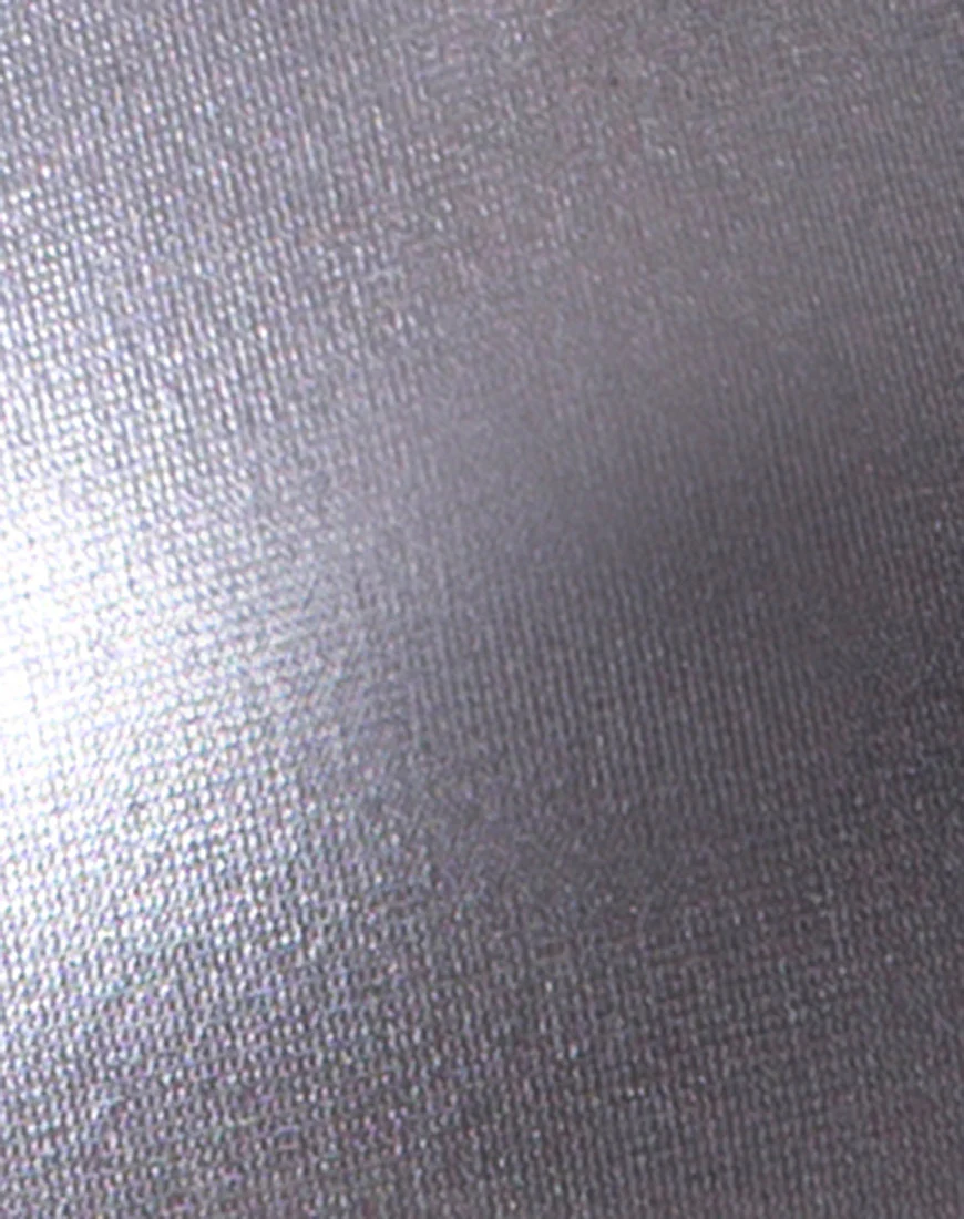 Katie Top in Metallic Silver - Image 5