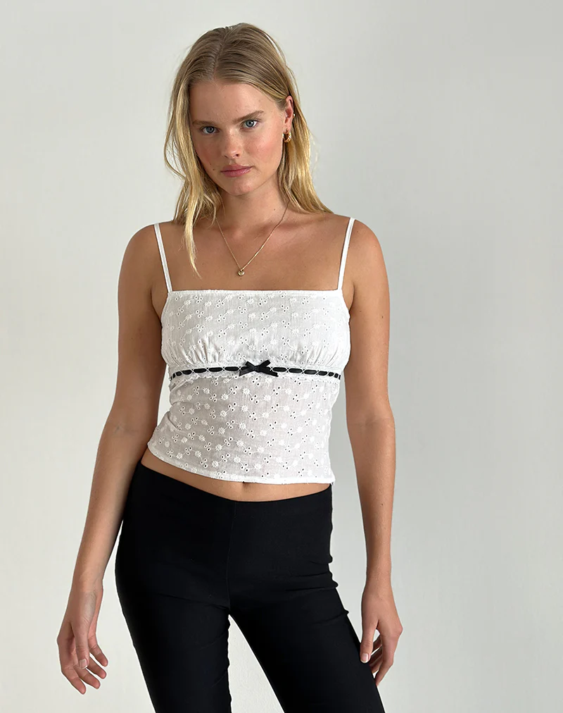 Katisa Top in Broderie White - Image 2
