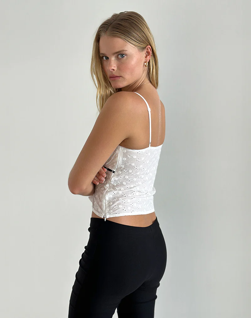 Katisa Top in Broderie White - Image 3