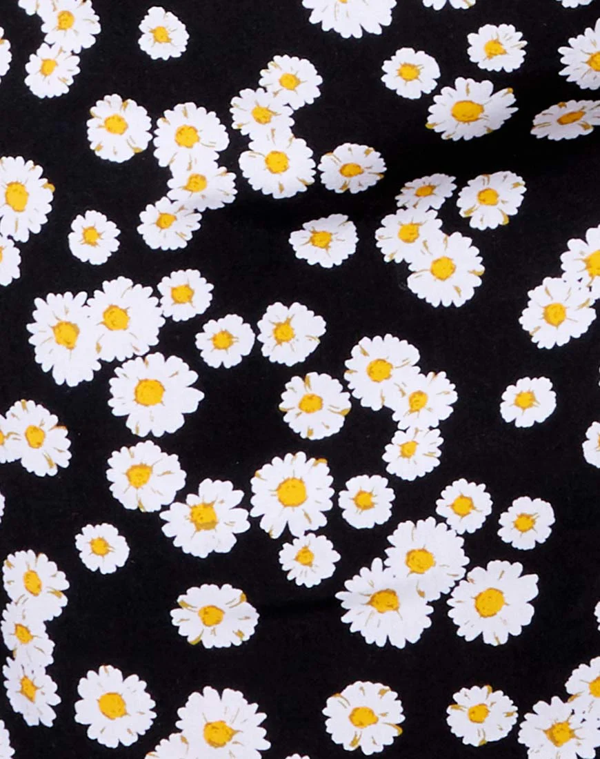 Katya Dress in Mini Daisy Black - Image 5