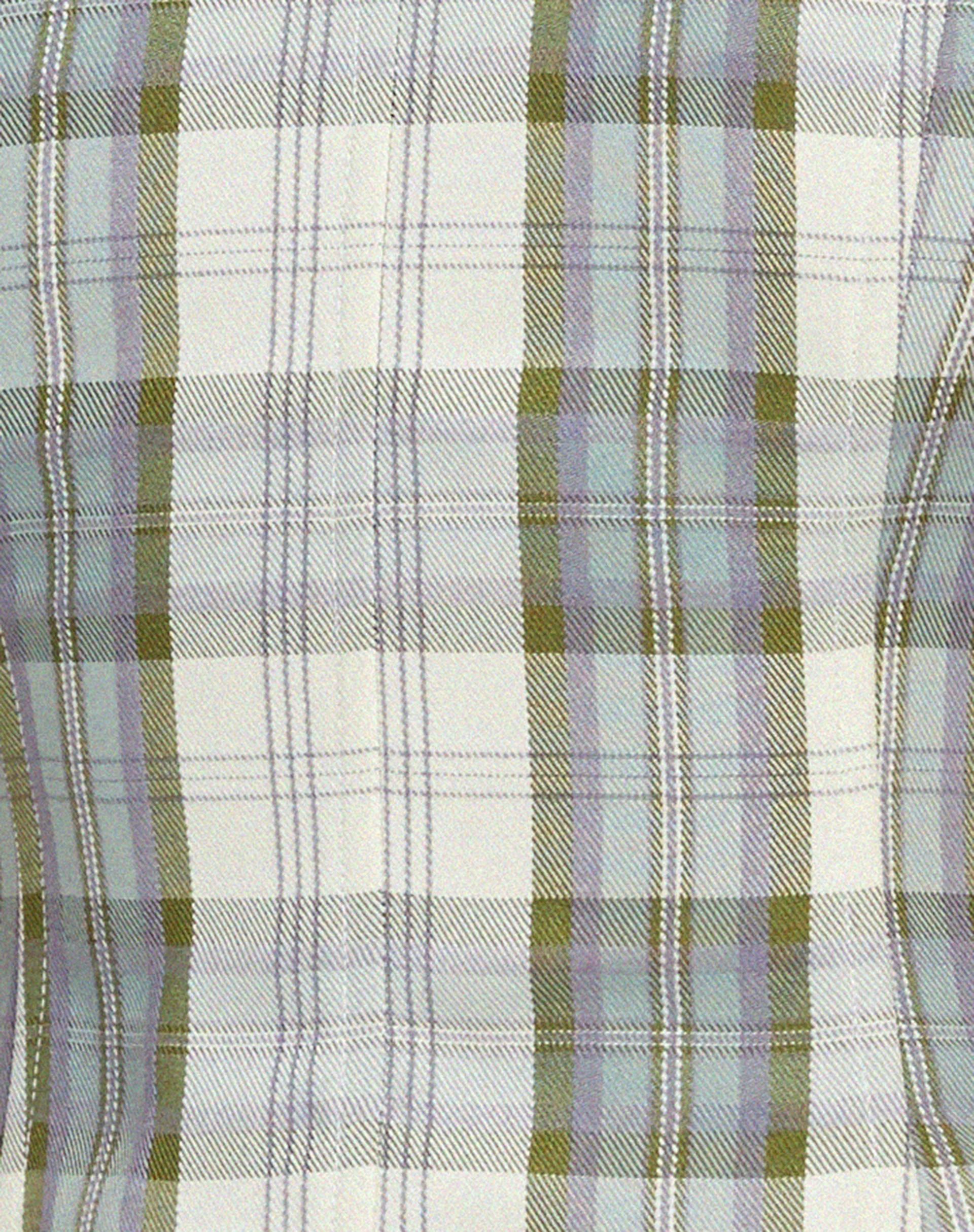 Kayashi Corset in Check Green and Cream - Image 5
