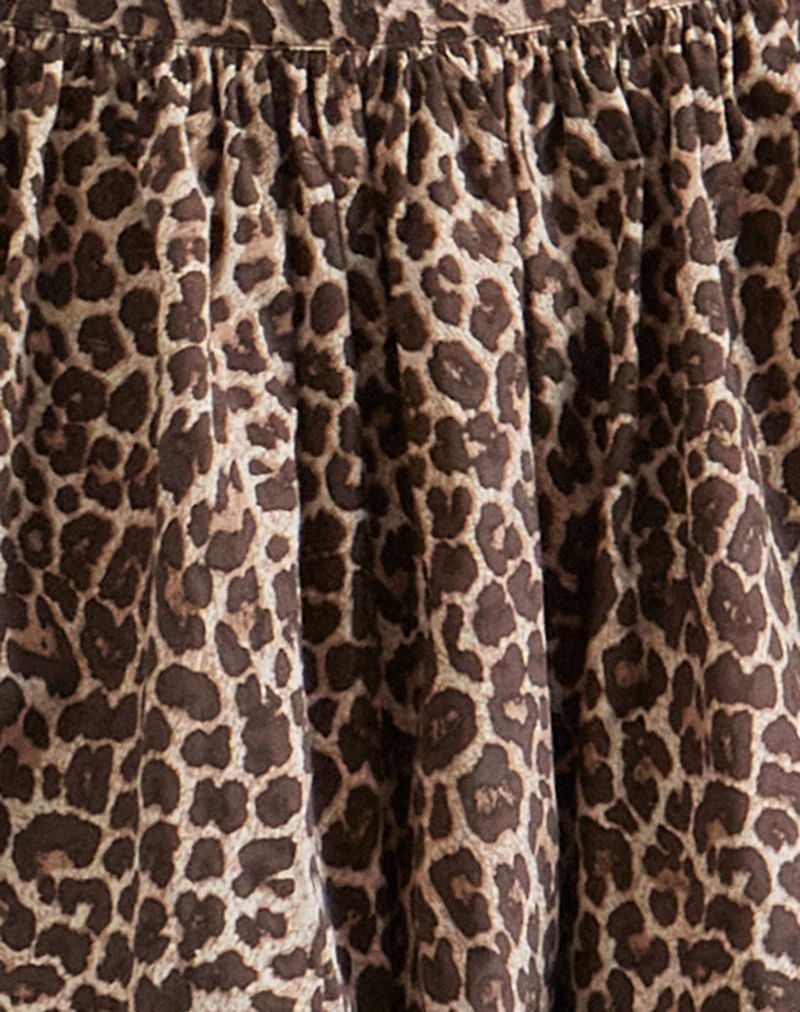 Kayowi Puffball Mini Skirt in Rar Leopard Sandstorm - Image 6