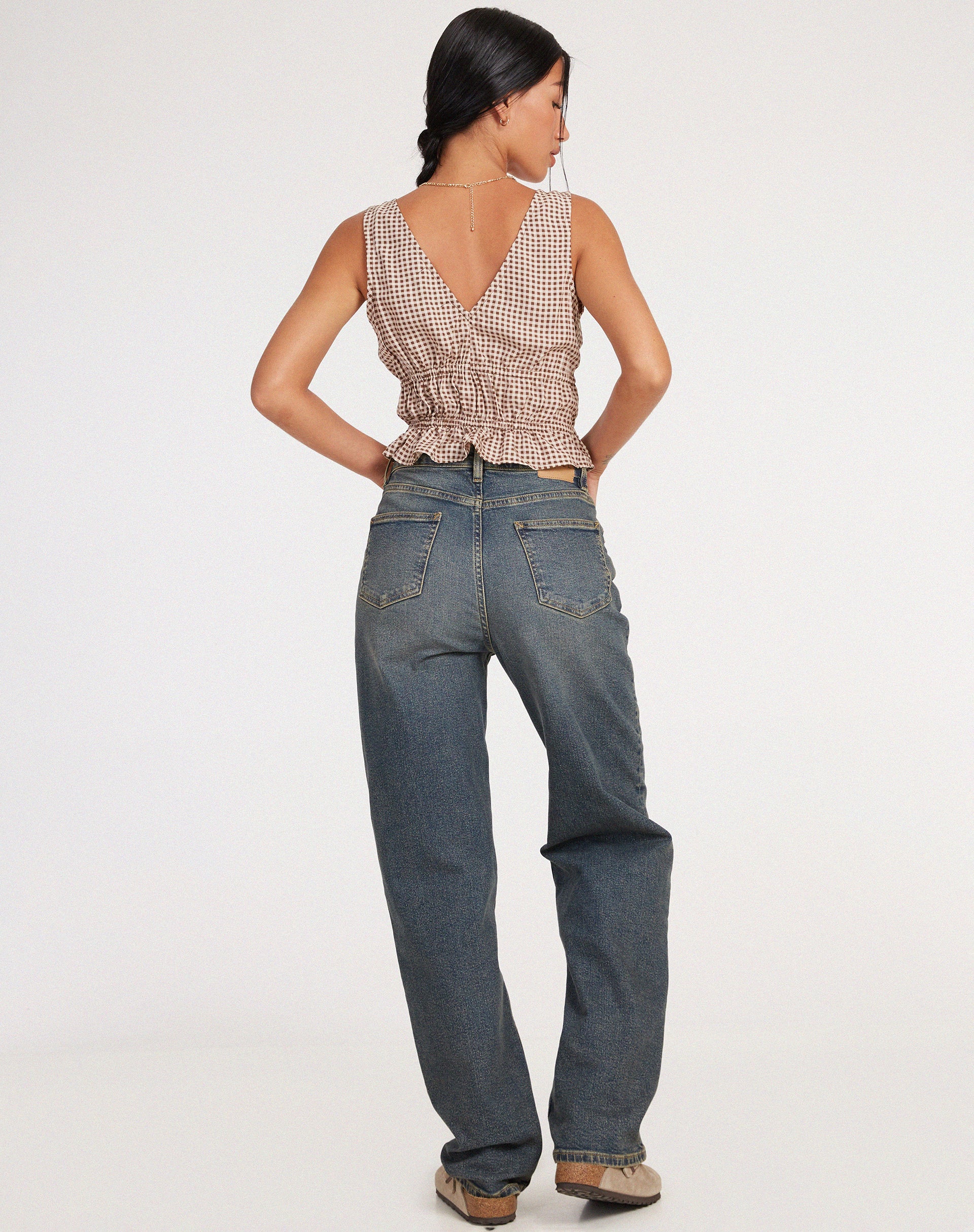Kayson Crop Top in Mini Gingham - Image 5