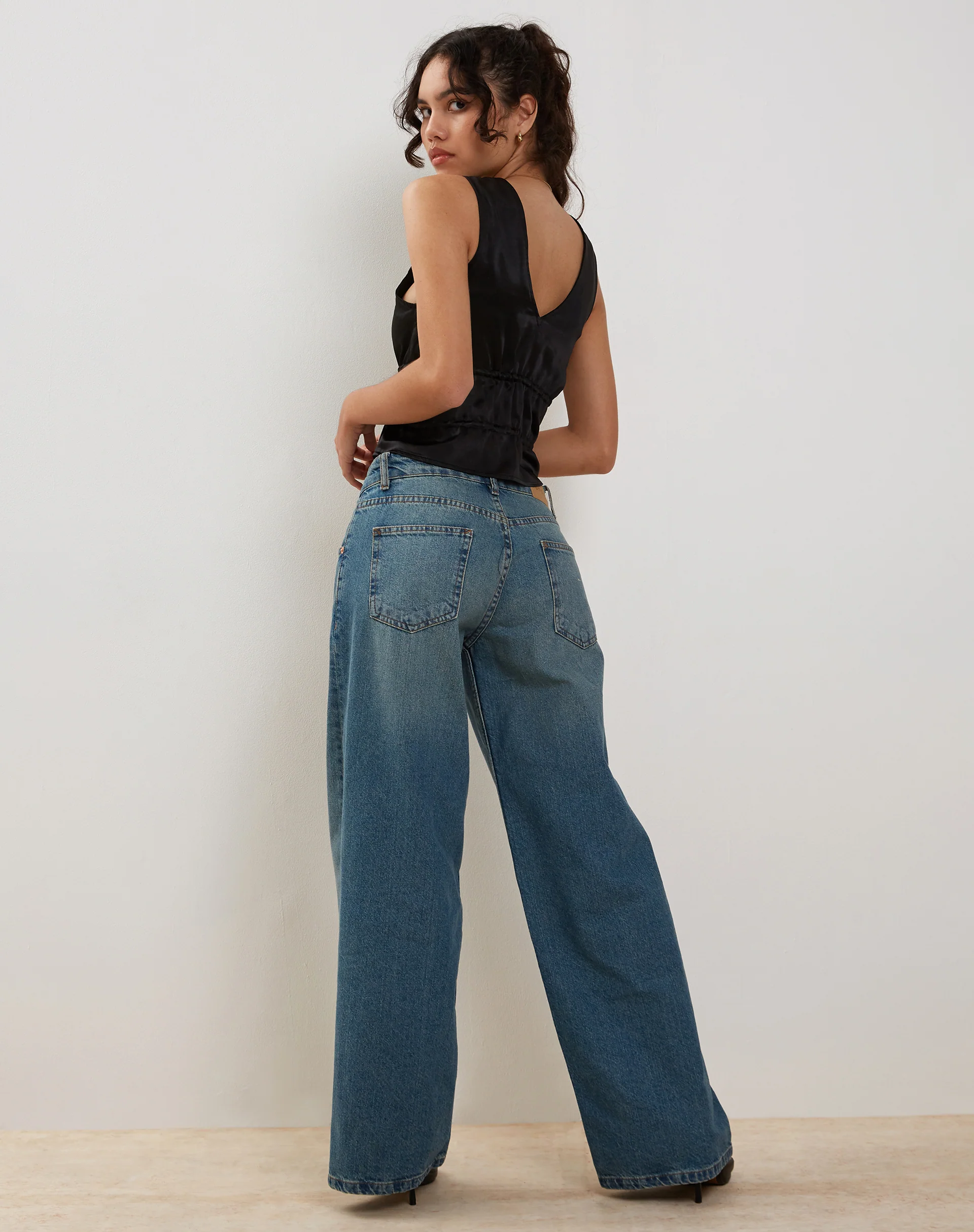 Kayson Crop Top in Satin Black - Image 5